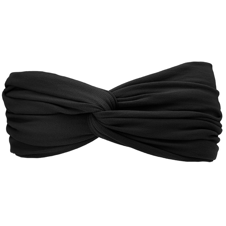 Interlocking Italian Bandeau Headband - Black