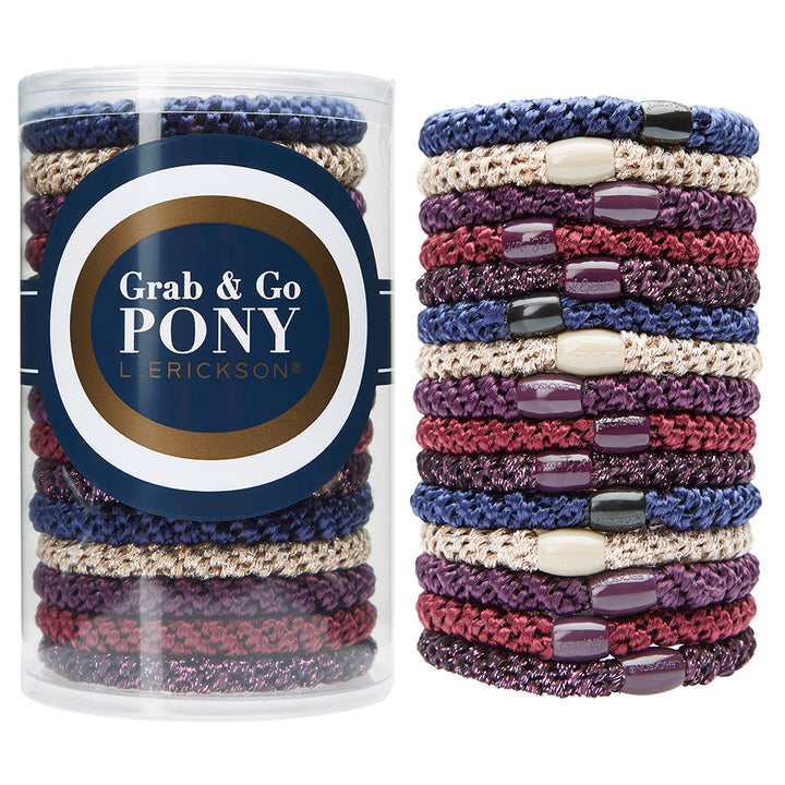 Grab & Go Pony Hair Ties (15-Pack) - Bejeweled