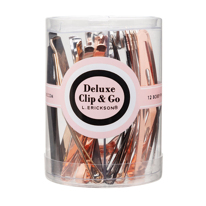 Deluxe Clip & Go Hair Clip Set - Gold/Silver/Rose Gold