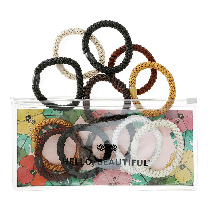 Grab & Go Pony Hair Ties Pouch (12-Pack) - Aloha Camelback