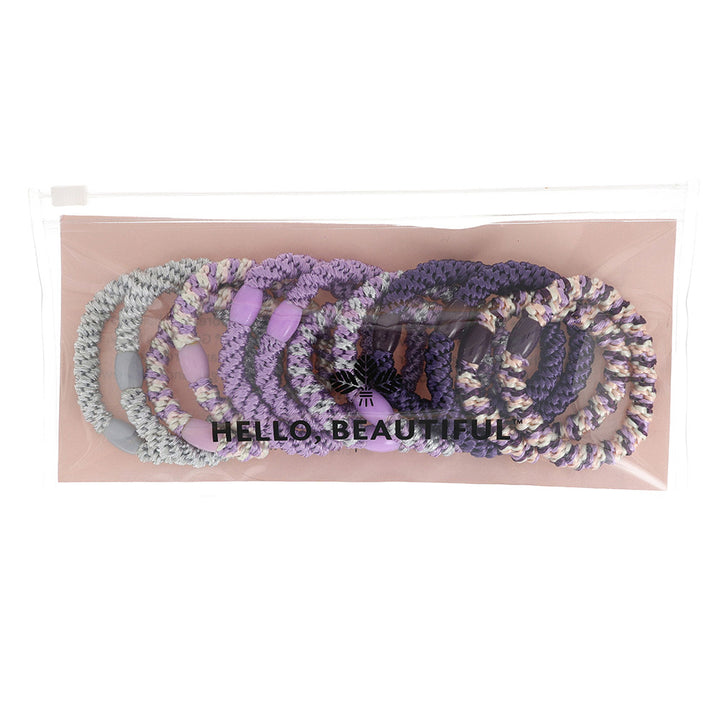 Grab & Go Pony Hair Ties Pouch (12-Pack) - Orchid