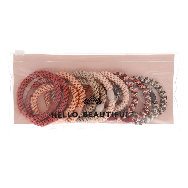 Grab & Go Pony Hair Ties Pouch (12-Pack) - Terracotta